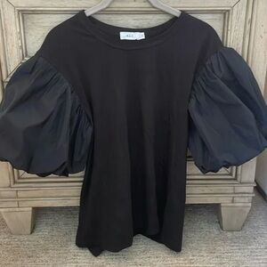 A.L.C. Crew Neck Puff Sleeve Tee
